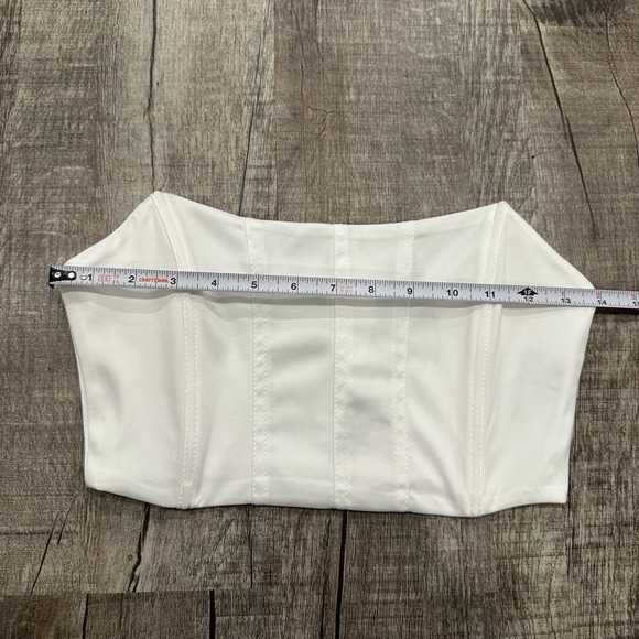 SHEIN Corset Tube Tops S Blue & White Structured Bustier Strapless Crop Set‎ - Picture 2 of 10